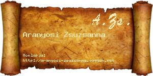 Aranyosi Zsuzsanna névjegykártya